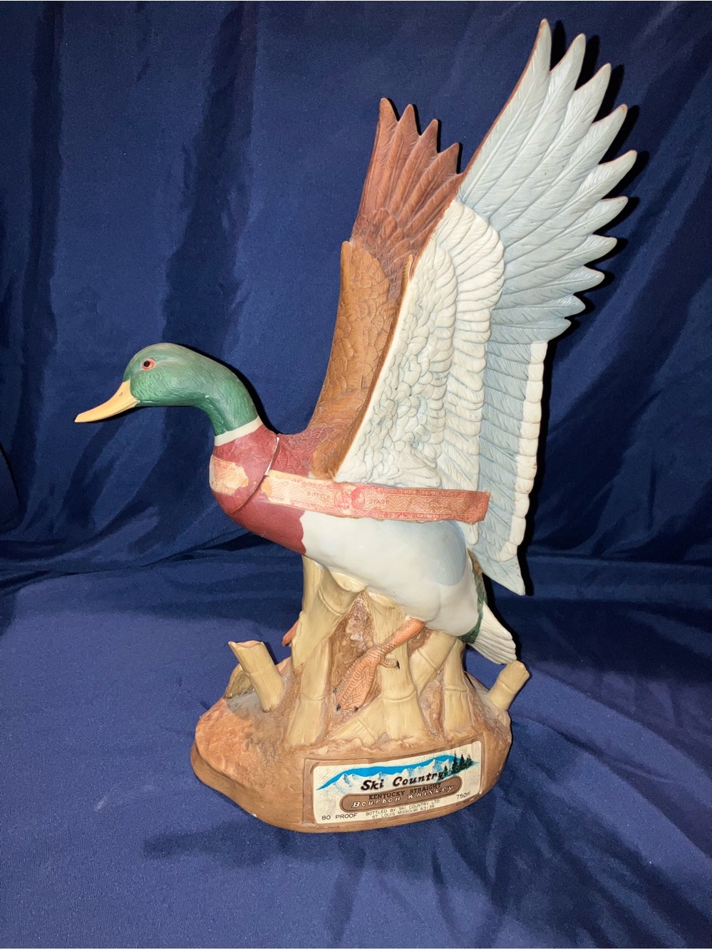 1980 Ski Country Ducks Unlimited Mallard Drake Decanter